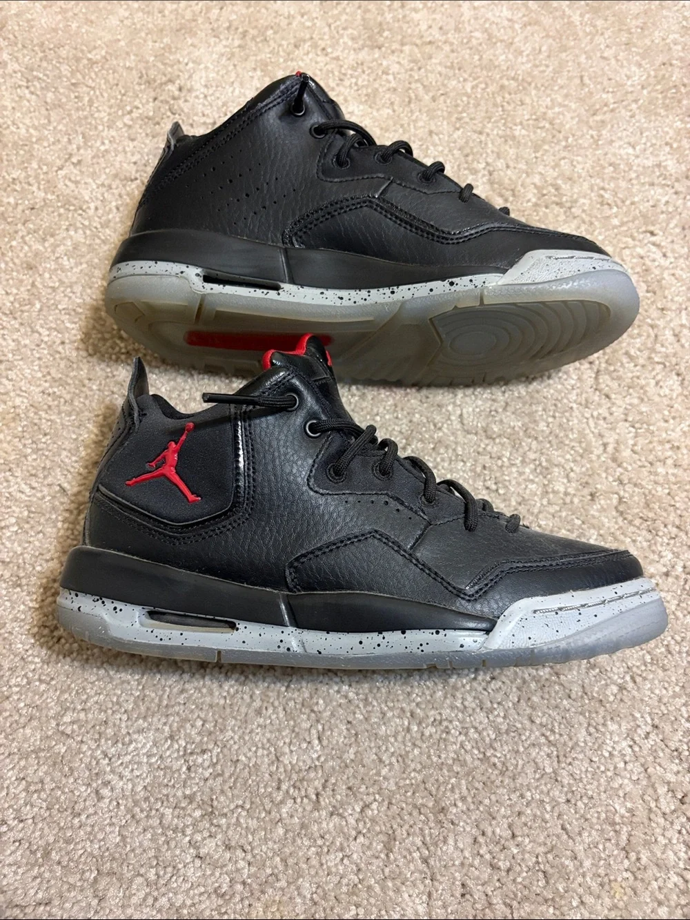 Nike Jordan Kids' Black and Red Basketball Shoes